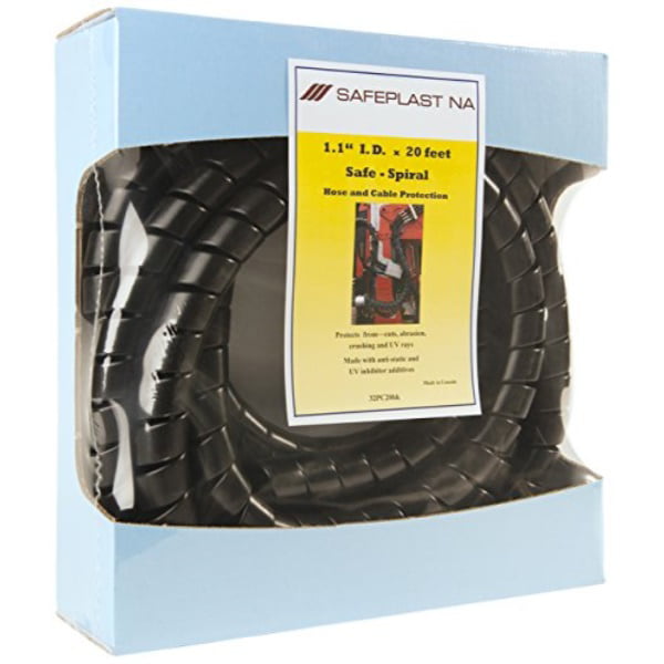 Black Spiral Wrap Hose Protector 1.25 OD 100 Length 